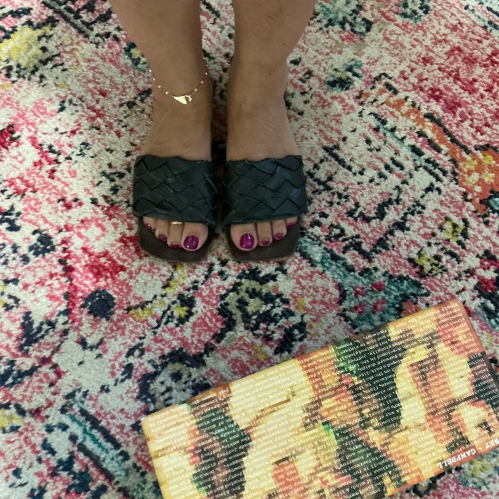 Jeffrey Campbell Black Woven Sandals